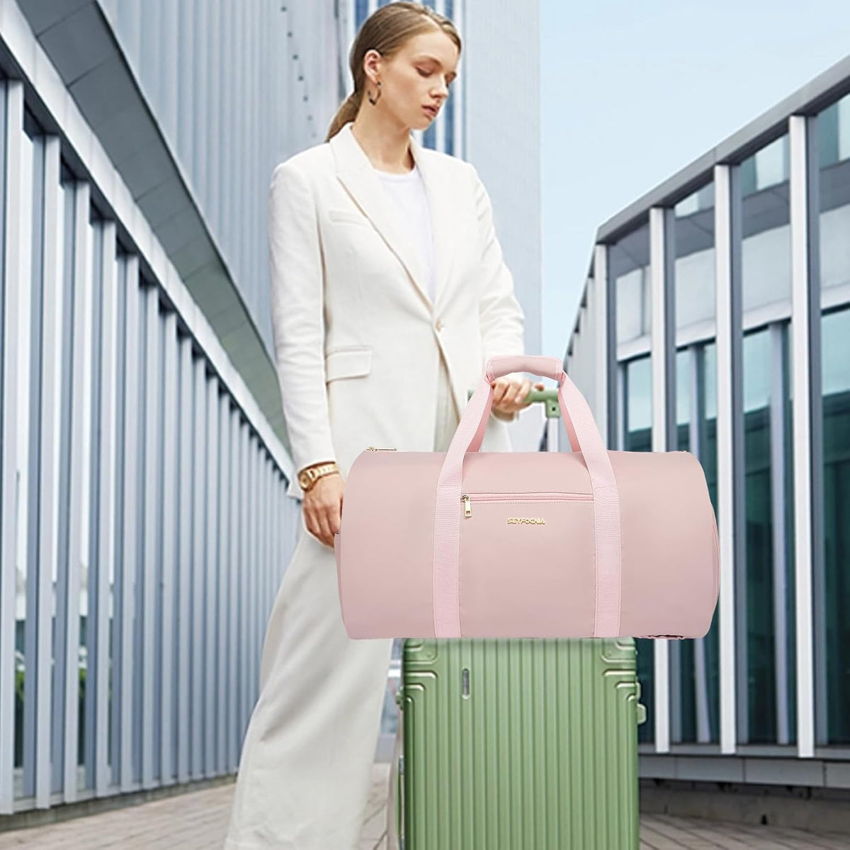 Convertible Travel Garment Bag,Carry on Garment Duffel Bag for Women - 3 in 1 Garment Backpack Hanging Suitcase Suit Business Travel Bag