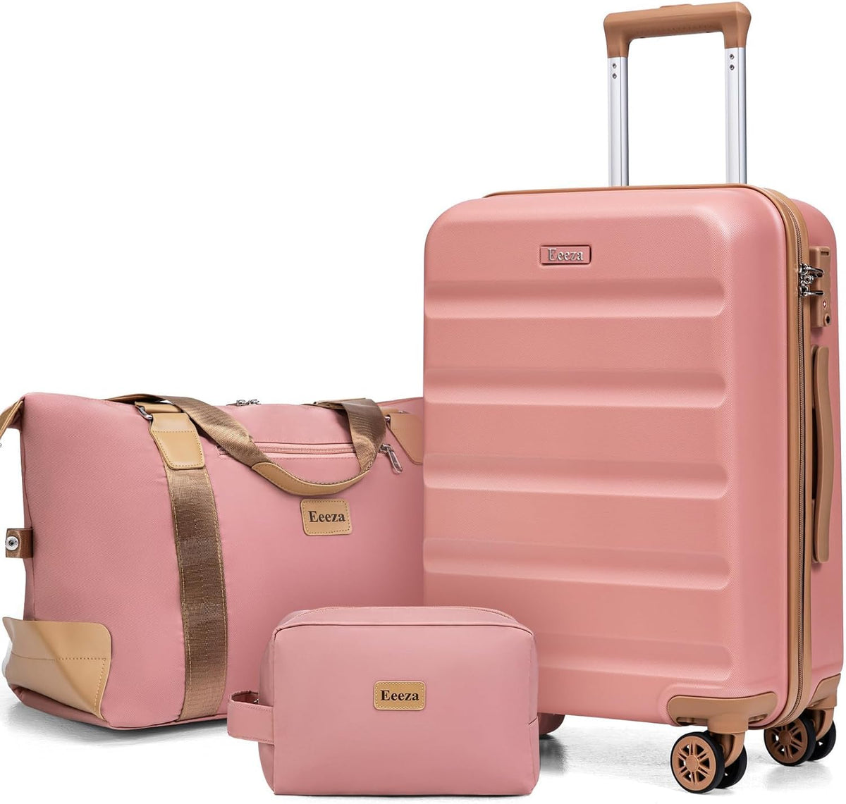 Luggage Sets 3 Piece,Suitcases with Wheels,Carry On Luggage Set,ABS Hard Case Luggage with TSA Lock Spinner Wheels(3 Piece Sets,Green(20"/DB/TB))