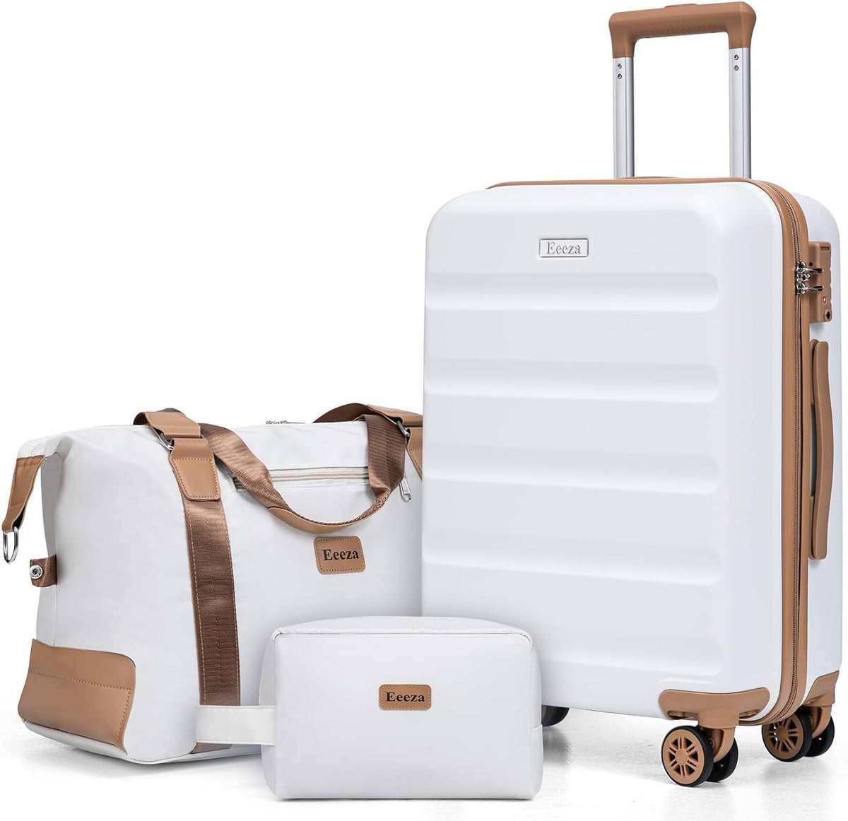 Luggage Sets 3 Piece,Suitcases with Wheels,Carry On Luggage Set,ABS Hard Case Luggage with TSA Lock Spinner Wheels(3 Piece Sets,Green(20"/DB/TB))