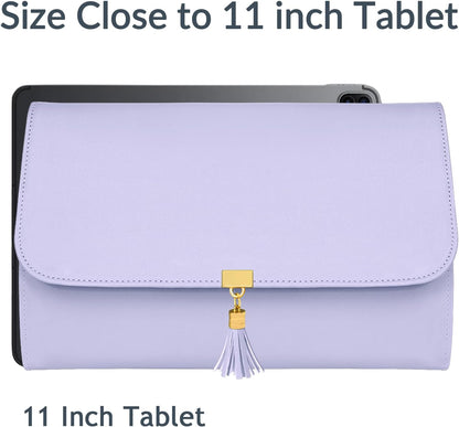 Jewelry Travel Organizer for Women, Tangle Free Portable Leather Jewelry Storage Roll Bag Envelope Clutch, Waterproof Lightweight Jewelry Case Holder for Necklaces, Rings, Earrings, Bracelets