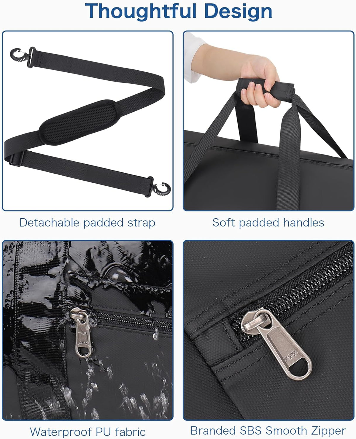 120L Travel Duffle Bag for Men and Women, 34” Large Duffle Bag for Traveling with Shoes Compartment, Foldable Travel Duffel Bags, Waterproof and Tear Resistant