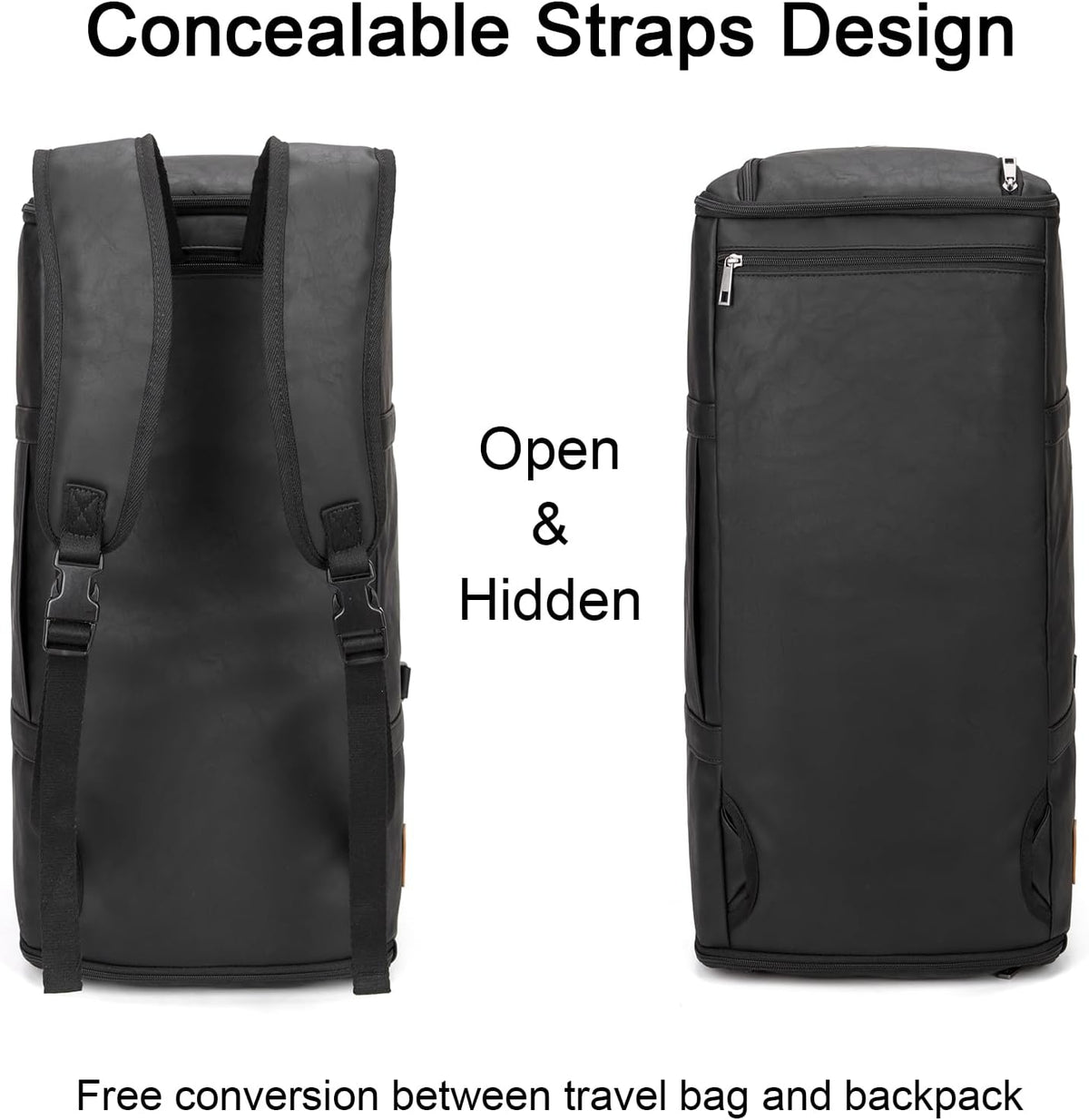Garment Bag with Shoe Pouch Carry On Convertible Travel Duffel Bag for Men Women, 2 in 1 Hanging Suitcase Suit Business Travel Bag, Brown