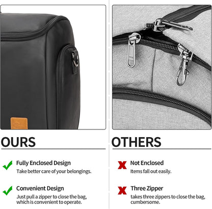 Garment Bag with Shoe Pouch Carry On Convertible Travel Duffel Bag for Men Women, 2 in 1 Hanging Suitcase Suit Business Travel Bag, Brown