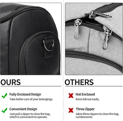 Garment Bag with Shoe Pouch Carry On Convertible Travel Duffel Bag for Men Women, 2 in 1 Hanging Suitcase Suit Business Travel Bag, Brown