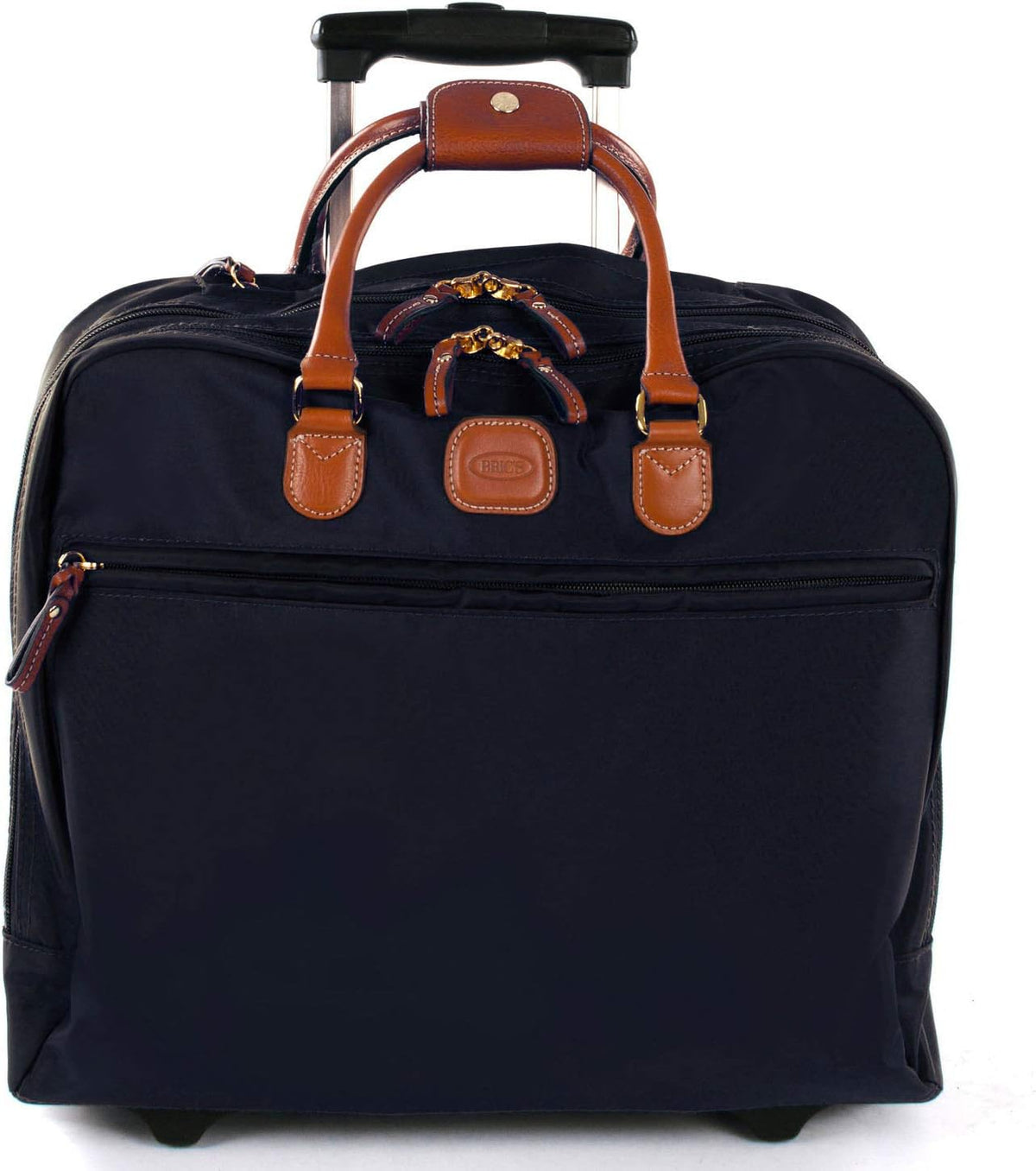X-Travel 2.0 Rolling Carry-On 16 x 13.7 x 6 Inch, Water-Resistant Underseat Bag with Silent Wheels, Retractable Handle and Laptop Pocket - Navy