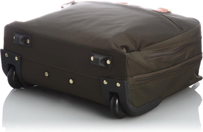 X-Travel 2.0 Rolling Carry-On 16 x 13.7 x 6 Inch, Water-Resistant Underseat Bag with Silent Wheels, Retractable Handle and Laptop Pocket - Navy