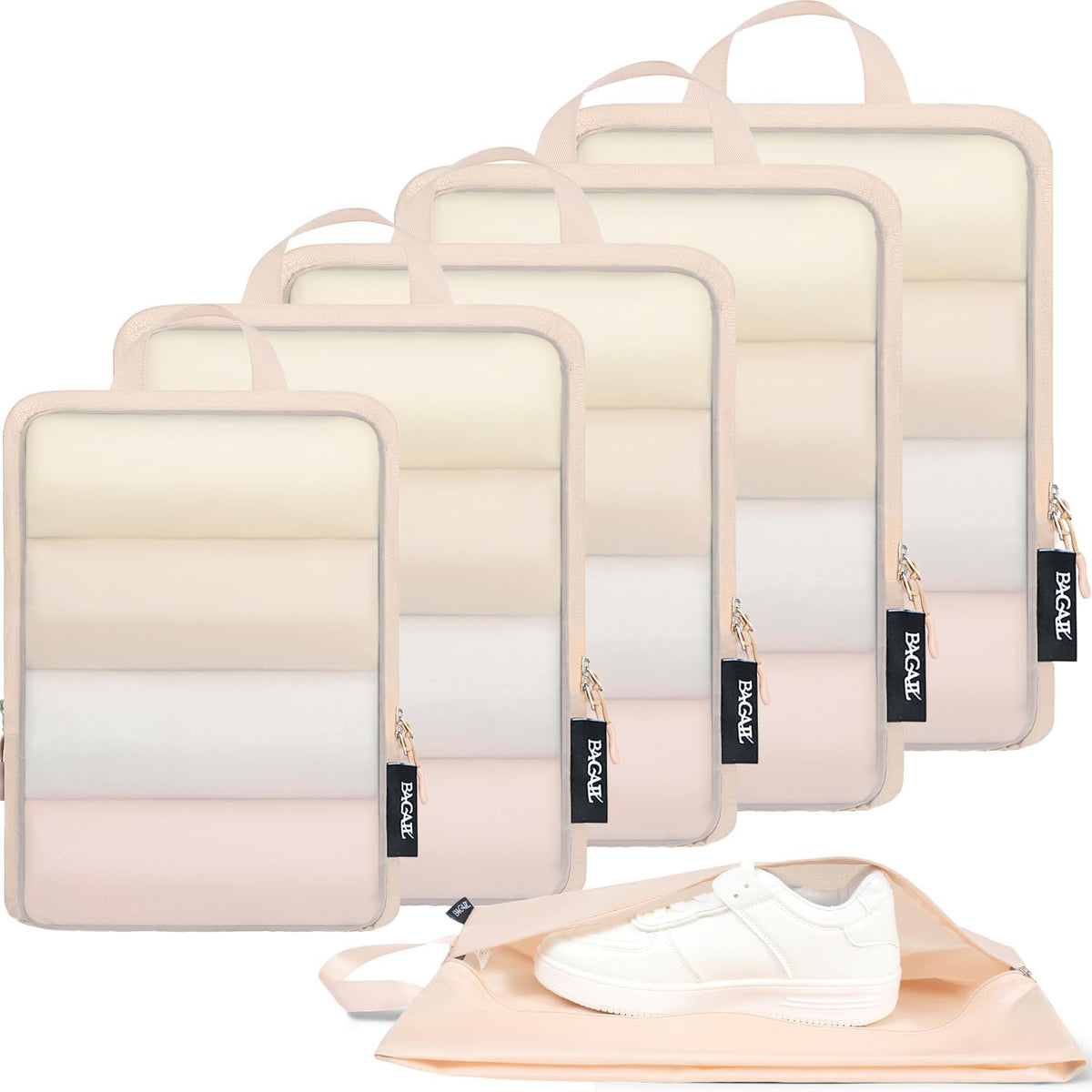 6 Set Ultralight Compression Packing Cubes Packing Organizer for Travel Accessories Luggage Suitcase Backpack