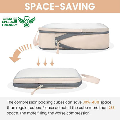 6 Set Ultralight Compression Packing Cubes Packing Organizer for Travel Accessories Luggage Suitcase Backpack