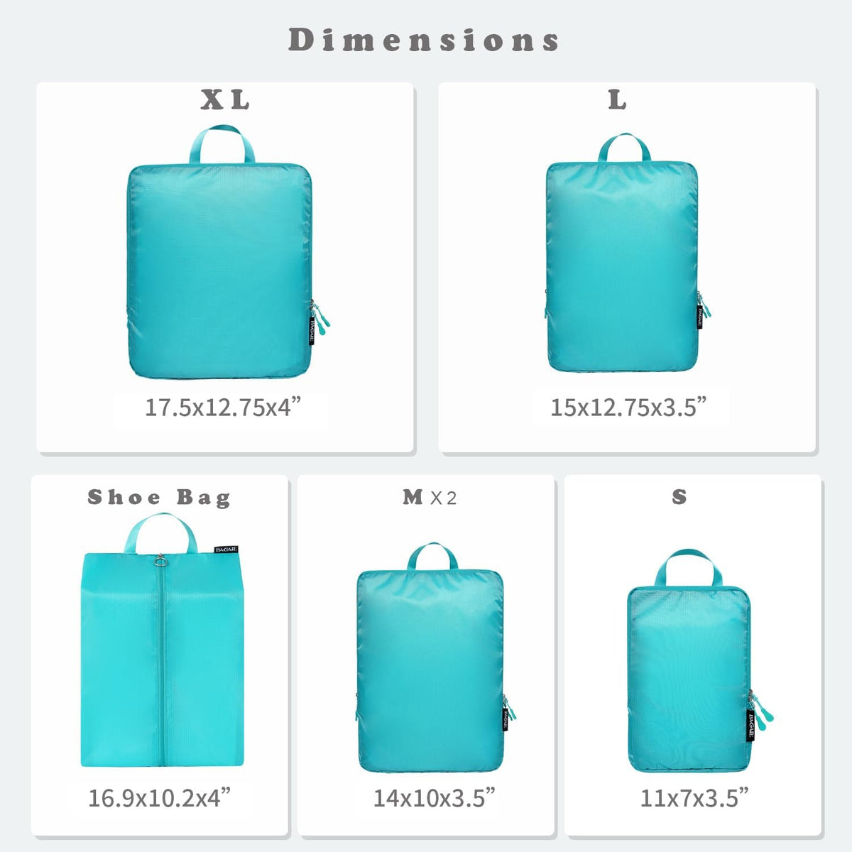 6 Set Ultralight Compression Packing Cubes Packing Organizer for Travel Accessories Luggage Suitcase Backpack