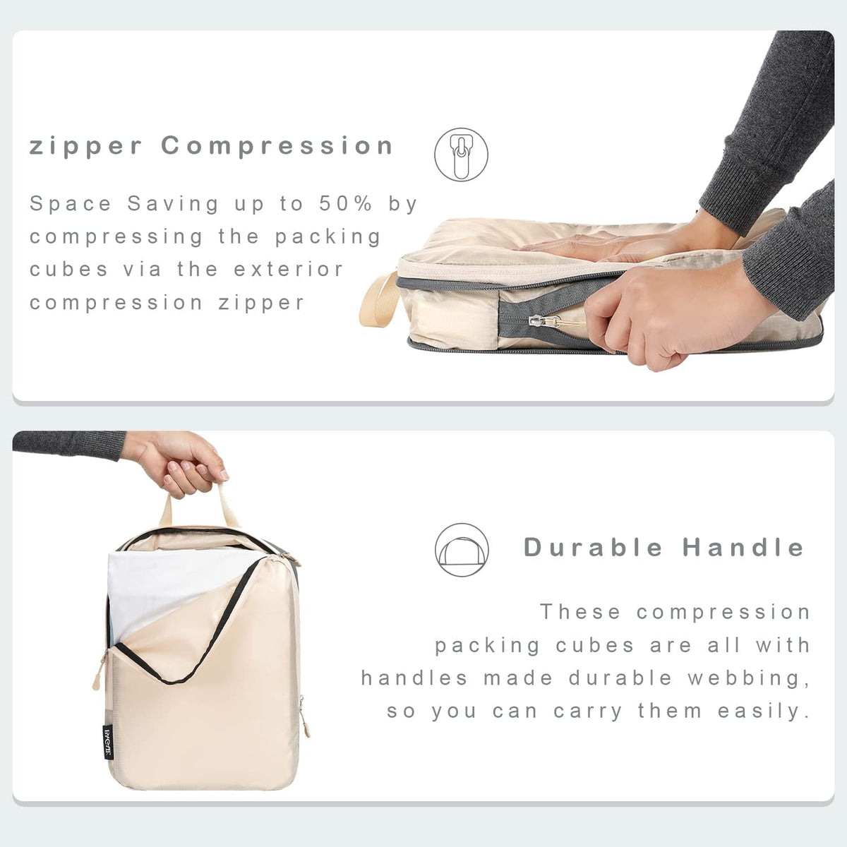 6 Set Ultralight Compression Packing Cubes Packing Organizer for Travel Accessories Luggage Suitcase Backpack