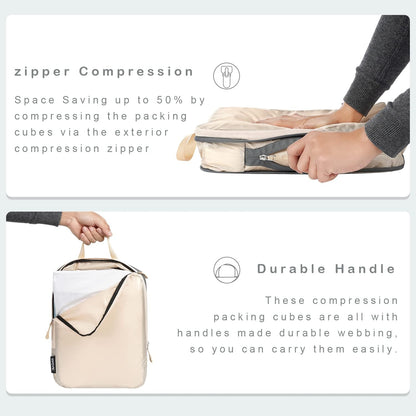 6 Set Ultralight Compression Packing Cubes Packing Organizer for Travel Accessories Luggage Suitcase Backpack