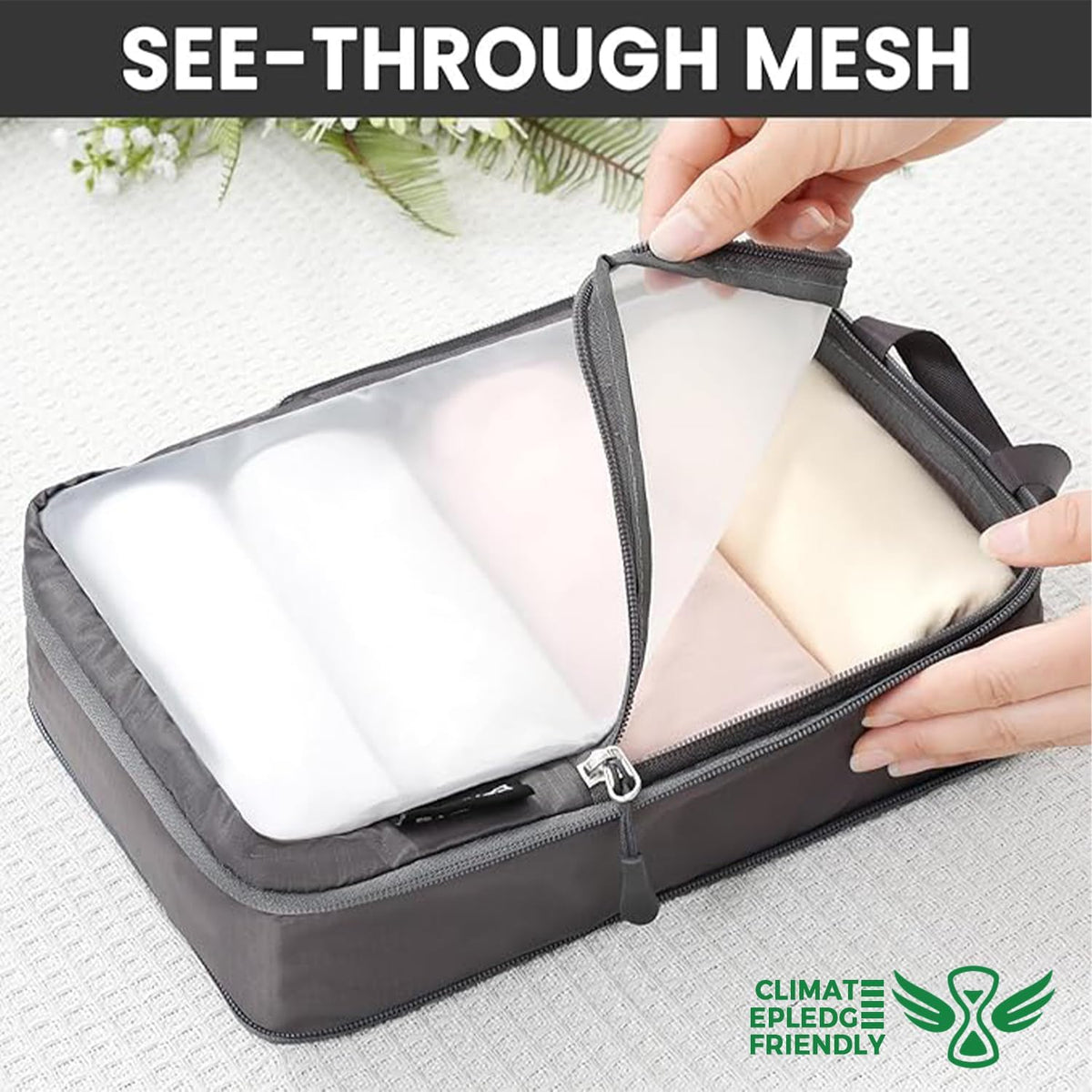 6 Set Ultralight Compression Packing Cubes Packing Organizer for Travel Accessories Luggage Suitcase Backpack