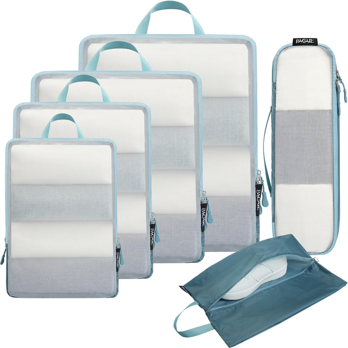 6 Set Ultralight Compression Packing Cubes Packing Organizer for Travel Accessories Luggage Suitcase Backpack
