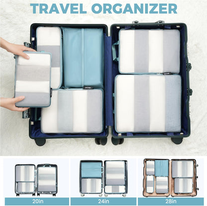 6 Set Ultralight Compression Packing Cubes Packing Organizer for Travel Accessories Luggage Suitcase Backpack