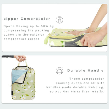 6 Set Ultralight Compression Packing Cubes Packing Organizer for Travel Accessories Luggage Suitcase Backpack