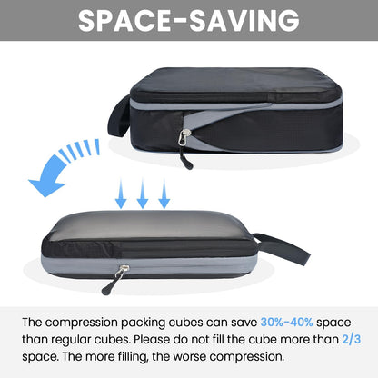 6 Set Ultralight Compression Packing Cubes Packing Organizer for Travel Accessories Luggage Suitcase Backpack
