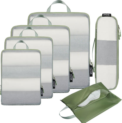 6 Set Ultralight Compression Packing Cubes Packing Organizer for Travel Accessories Luggage Suitcase Backpack