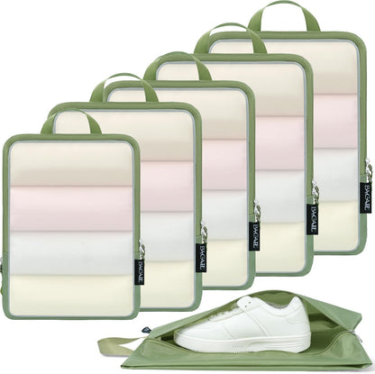 6 Set Ultralight Compression Packing Cubes Packing Organizer for Travel Accessories Luggage Suitcase Backpack