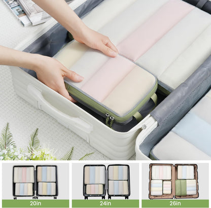 6 Set Ultralight Compression Packing Cubes Packing Organizer for Travel Accessories Luggage Suitcase Backpack