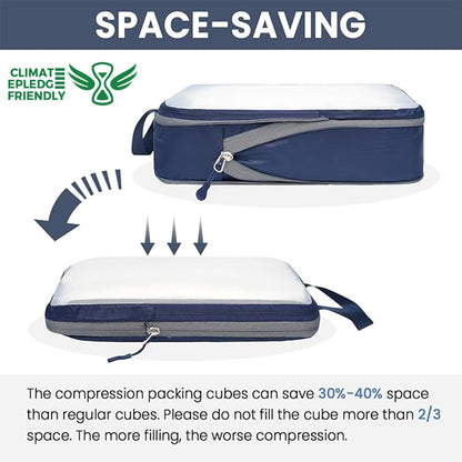 6 Set Ultralight Compression Packing Cubes Packing Organizer for Travel Accessories Luggage Suitcase Backpack