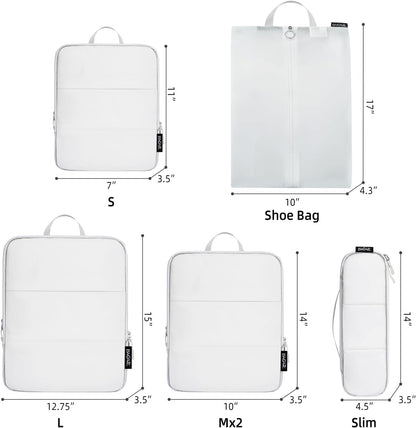 6 Set Ultralight Compression Packing Cubes Packing Organizer for Travel Accessories Luggage Suitcase Backpack
