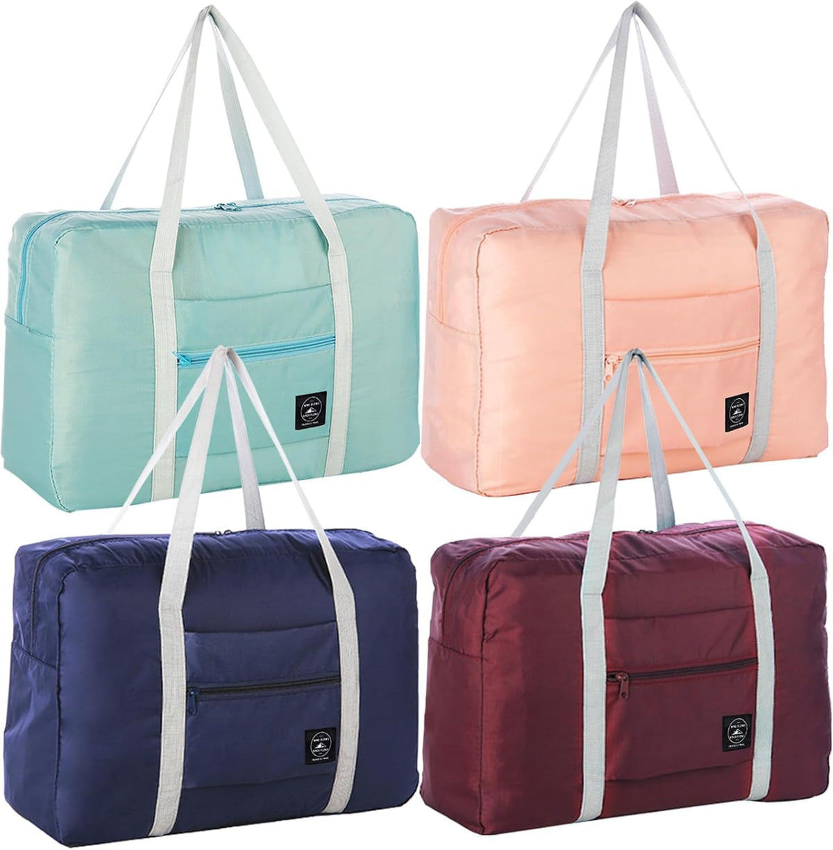 Foldable Travel Duffel Bag Tote Carry on Luggage Bag Spirit Airlines Personal item Sports Gym Bag Water Resistant Weekender Overnight Bags for Women and Men (Blue)