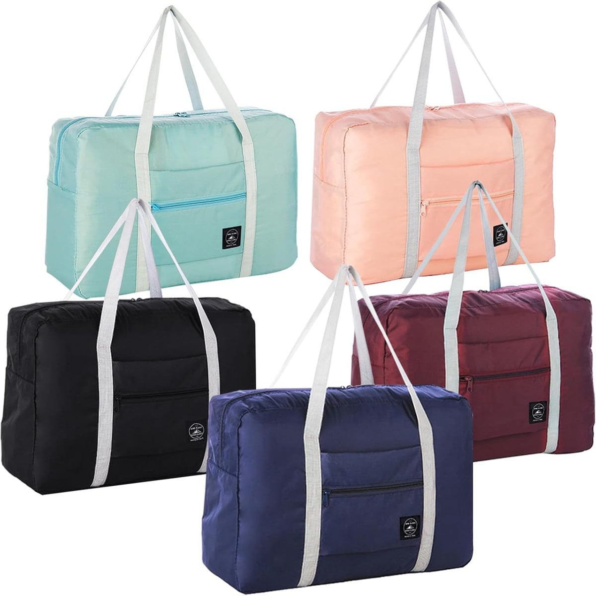 Foldable Travel Duffel Bag Tote Carry on Luggage Bag Spirit Airlines Personal item Sports Gym Bag Water Resistant Weekender Overnight Bags for Women and Men (Blue)
