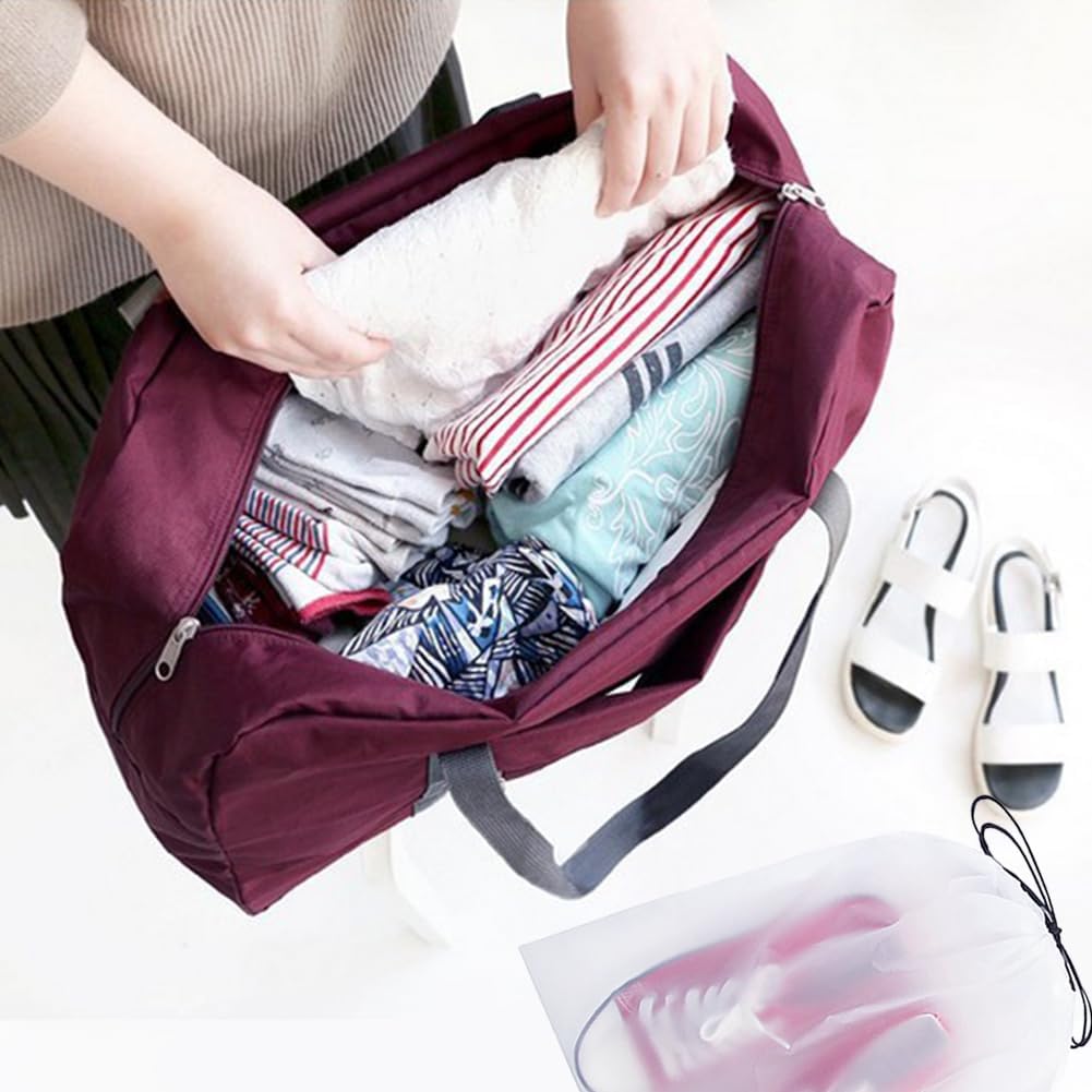 Foldable Travel Duffel Bag Tote Carry on Luggage Bag Spirit Airlines Personal item Sports Gym Bag Water Resistant Weekender Overnight Bags for Women and Men (Blue)