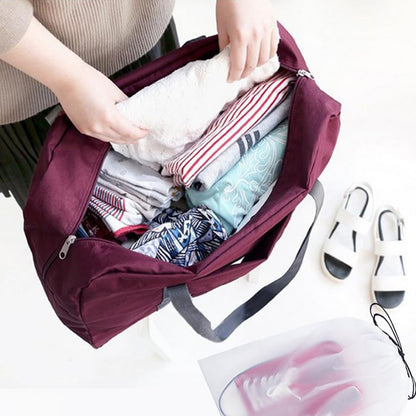 Foldable Travel Duffel Bag Tote Carry on Luggage Bag Spirit Airlines Personal item Sports Gym Bag Water Resistant Weekender Overnight Bags for Women and Men (Blue)