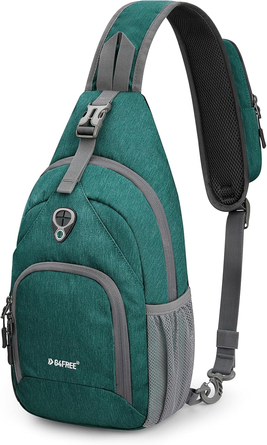 RFID Sling Bag Crossbody Backpack Small Chest Shoulder Bag Hiking Outdoor | Water-Resistant polyester Material, Size: 7.5 x 4 x 15 Inches, Travel, Sports, Reversible and Breathable Shoulder Strap