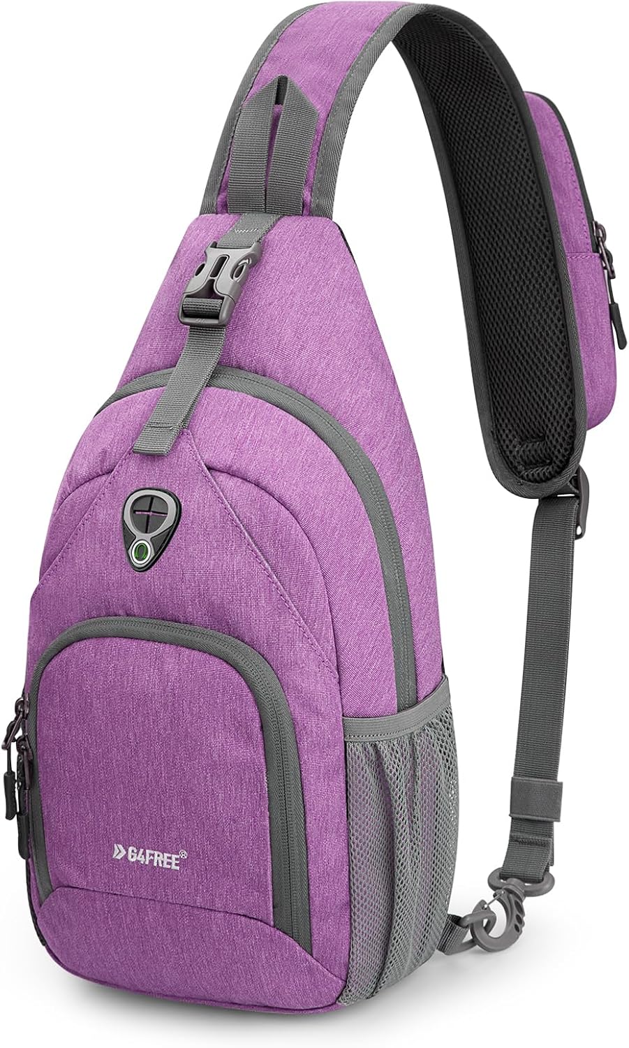 RFID Sling Bag Crossbody Backpack Small Chest Shoulder Bag Hiking Outdoor | Water-Resistant polyester Material, Size: 7.5 x 4 x 15 Inches, Travel, Sports, Reversible and Breathable Shoulder Strap