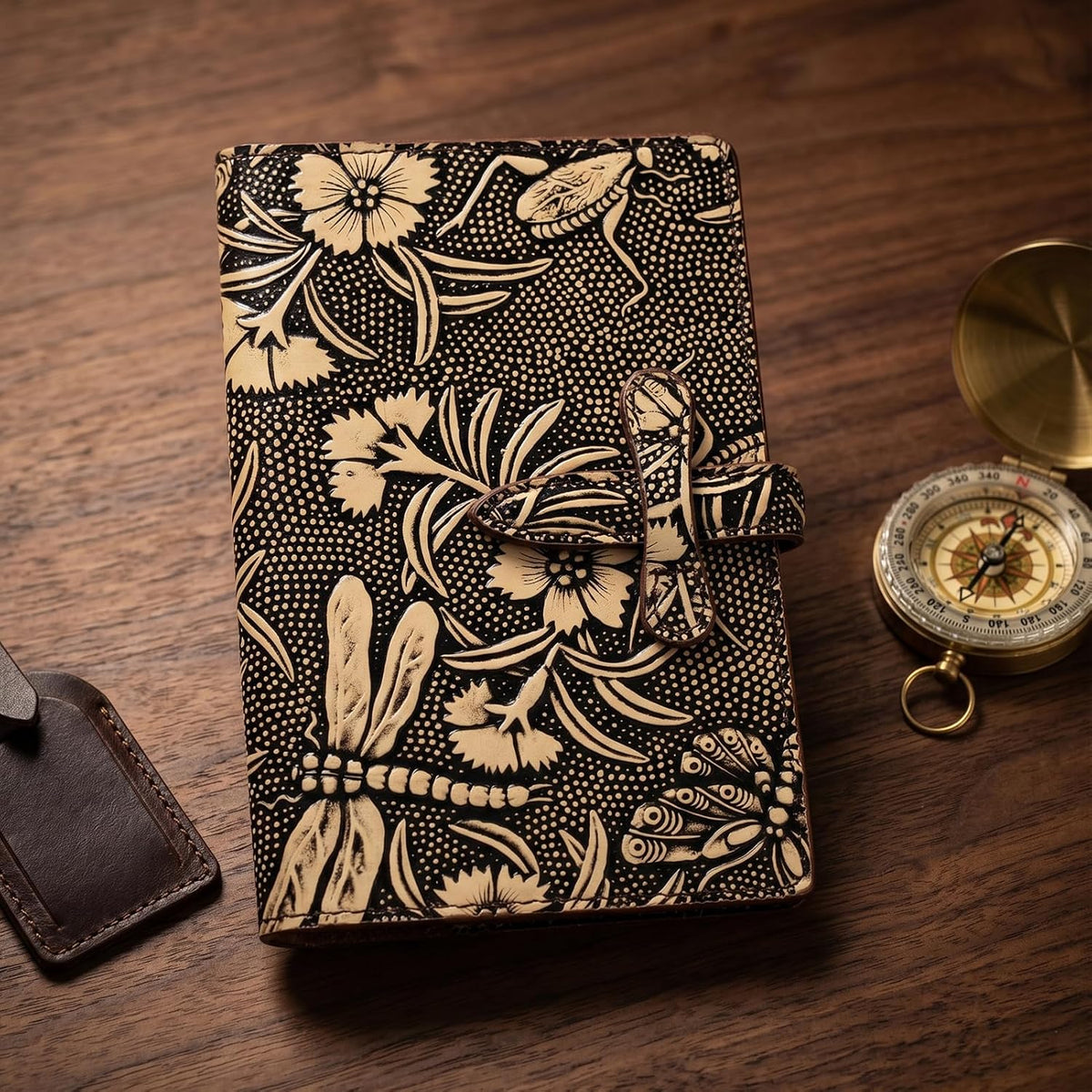 Genuine Leather Passport Holder Travel Bifold Wallet For Men And Women Slim RFID Blocking Brown