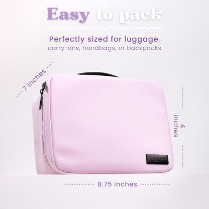 Clean Towels XL Dedicated Travel Cosmetic Makeup Bag, Portable Large Capacity Beauty Toiletry Water Resistant Organizer Case with Dividers, Zipped Compartments