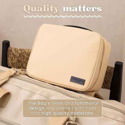 Clean Towels XL Dedicated Travel Cosmetic Makeup Bag, Portable Large Capacity Beauty Toiletry Water Resistant Organizer Case with Dividers, Zipped Compartments