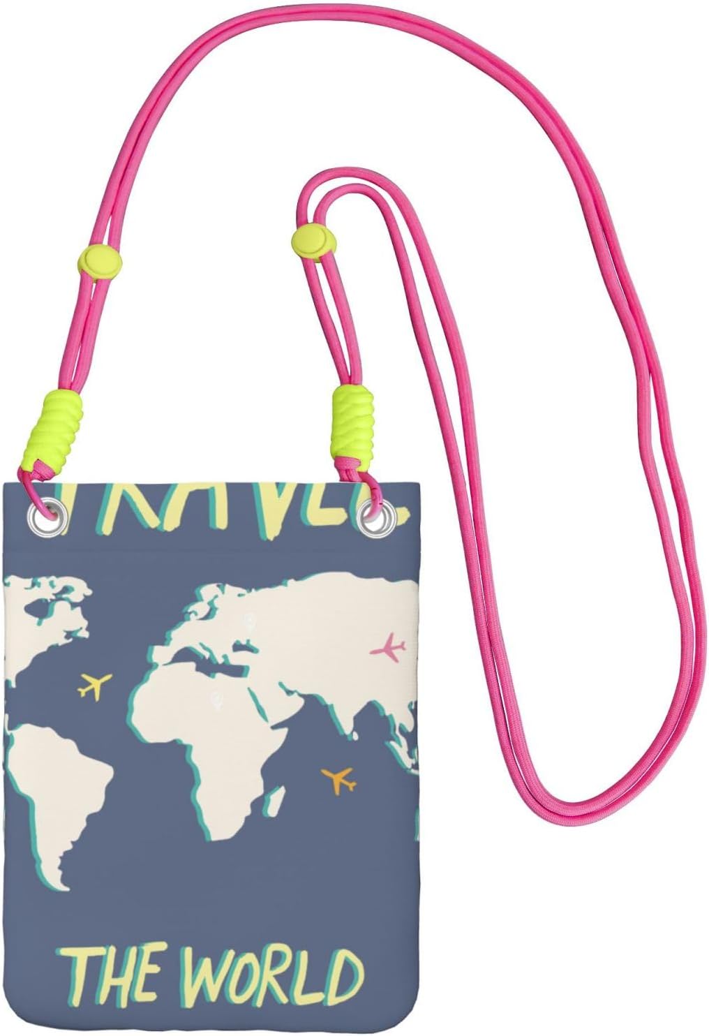 Travel the World for Crossbody Phone Bag, Small & Lightweight Crossbody Purse for Women with Adjustable Strap, Water-Resistant Daily Commuter Bag for Phone, Wallet, Keys