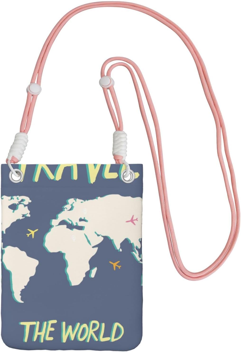 Travel the World for Crossbody Phone Bag, Small & Lightweight Crossbody Purse for Women with Adjustable Strap, Water-Resistant Daily Commuter Bag for Phone, Wallet, Keys