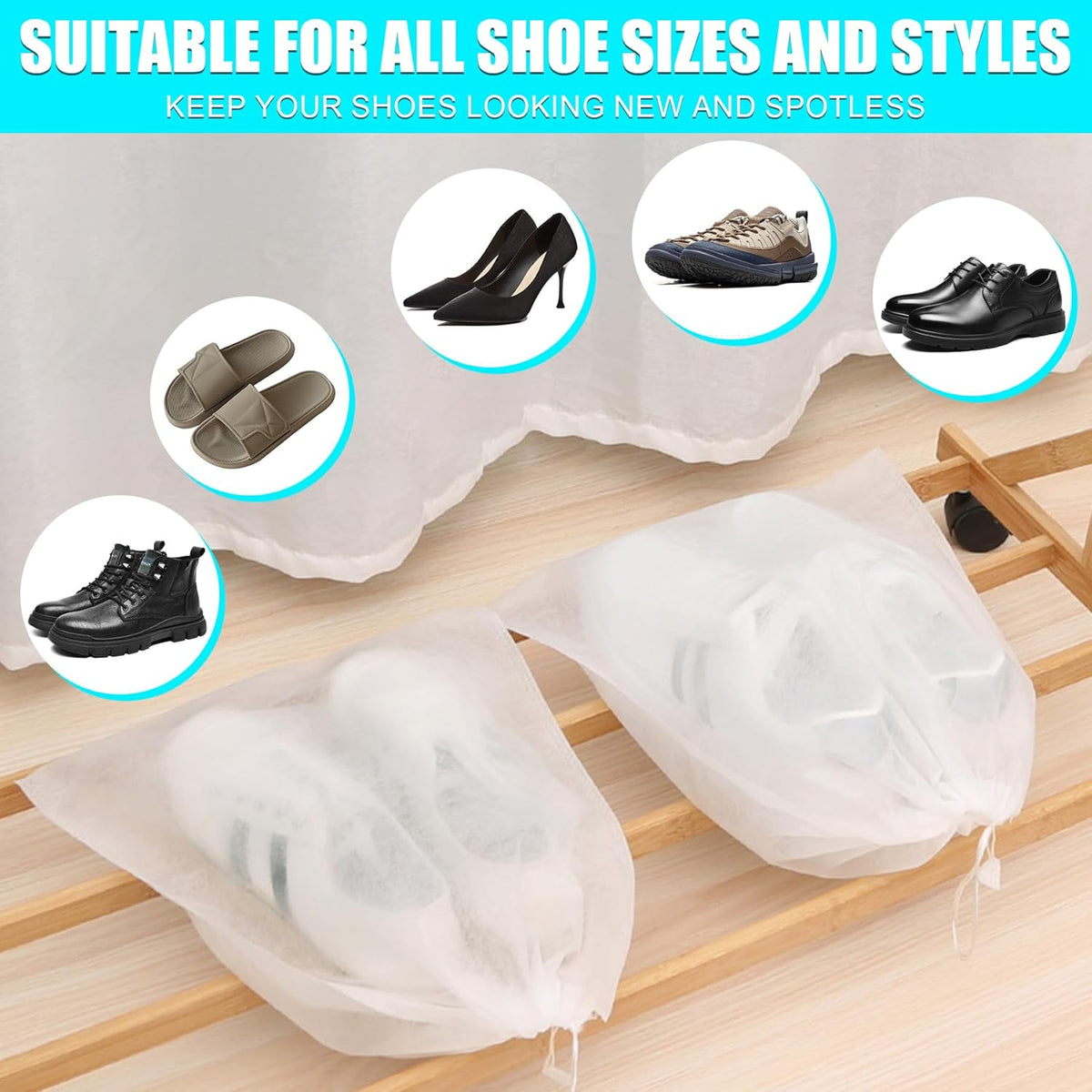 2 Pack Chenille Laundry Bag for Sneaker Cleaner 17 x 7.5 Inch | Two pack laundry bag for shoe washing machine, chenille lining for washer and dryer, auto-lock zipper, shoe bags for travel