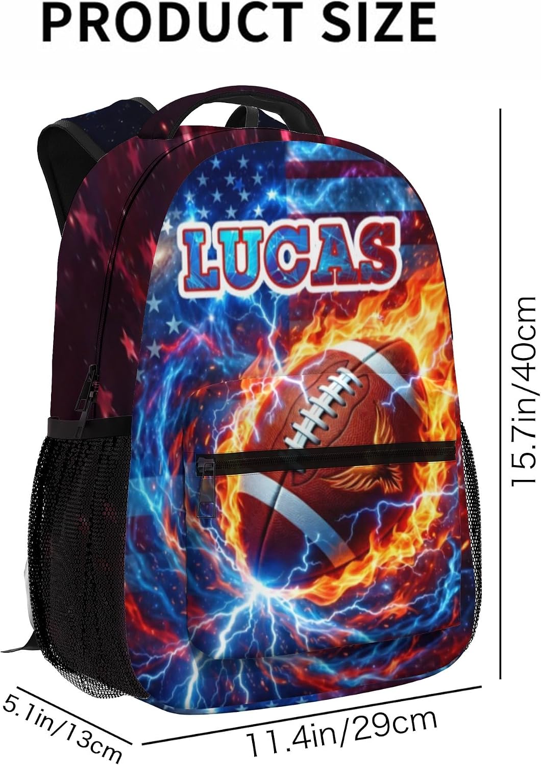 Custom Name Basketball Backpack Set for Boys,Personalized Bookbag with Lunch Box & Water Bottle for Travel School Camp, Ice Cream Drip Basketball School Bag Design, Back to School Gifts