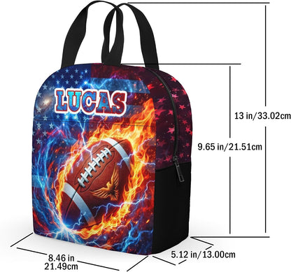 Custom Name Basketball Backpack Set for Boys,Personalized Bookbag with Lunch Box & Water Bottle for Travel School Camp, Ice Cream Drip Basketball School Bag Design, Back to School Gifts