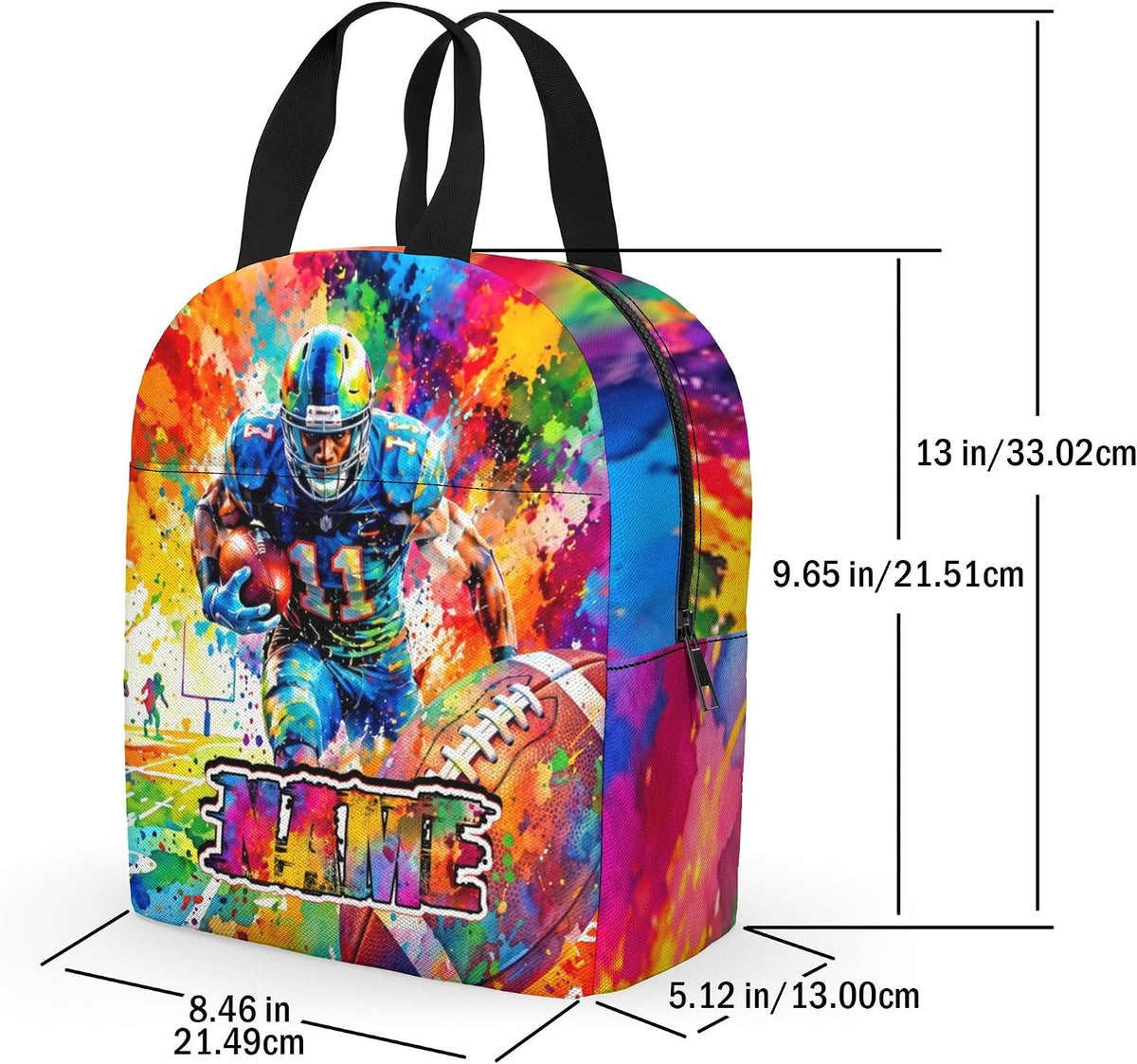 Custom Name Basketball Backpack Set for Boys,Personalized Bookbag with Lunch Box & Water Bottle for Travel School Camp, Ice Cream Drip Basketball School Bag Design, Back to School Gifts