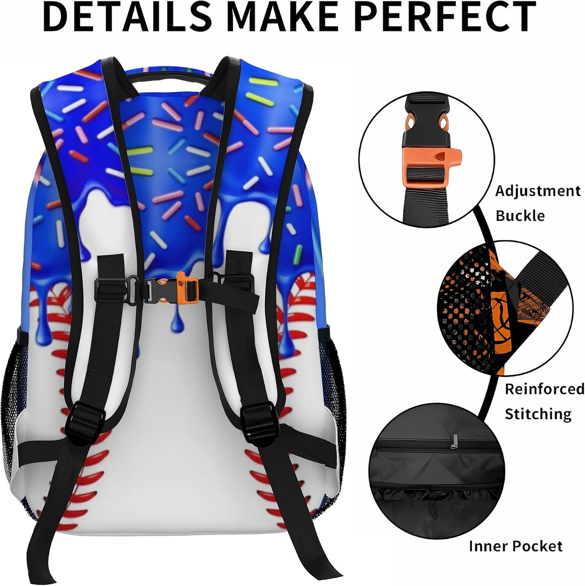 Custom Name Basketball Backpack Set for Boys,Personalized Bookbag with Lunch Box & Water Bottle for Travel School Camp, Ice Cream Drip Basketball School Bag Design, Back to School Gifts