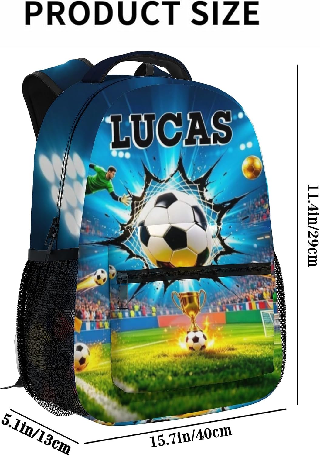 Custom Name Basketball Backpack Set for Boys,Personalized Bookbag with Lunch Box & Water Bottle for Travel School Camp, Ice Cream Drip Basketball School Bag Design, Back to School Gifts