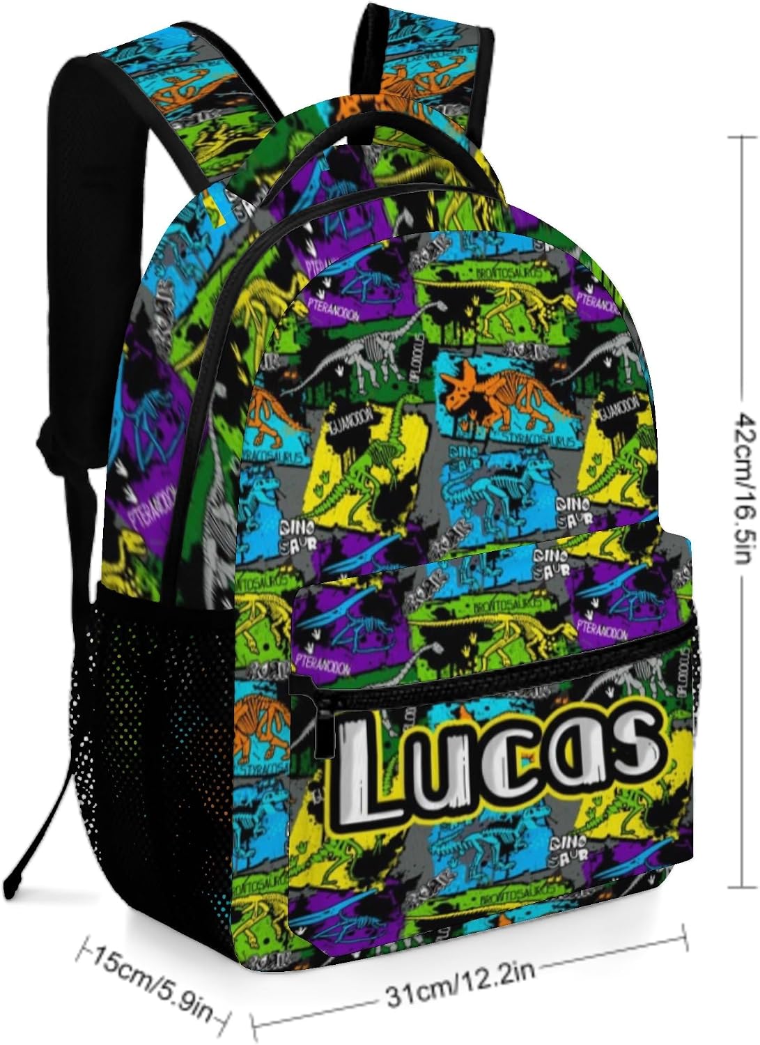 Custom Name Basketball Backpack Set for Boys,Personalized Bookbag with Lunch Box & Water Bottle for Travel School Camp, Ice Cream Drip Basketball School Bag Design, Back to School Gifts