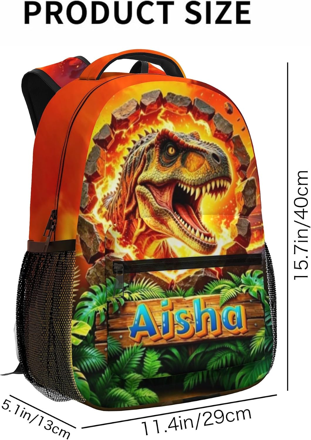 Custom Name Basketball Backpack Set for Boys,Personalized Bookbag with Lunch Box & Water Bottle for Travel School Camp, Ice Cream Drip Basketball School Bag Design, Back to School Gifts