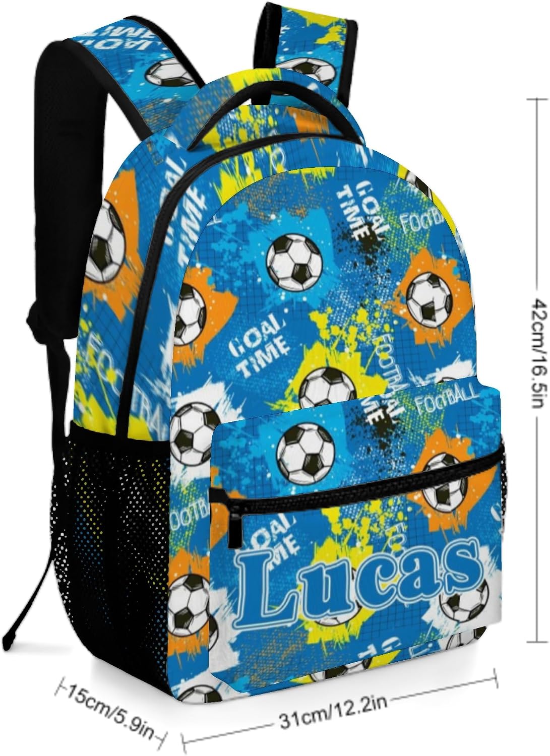 Custom Name Basketball Backpack Set for Boys,Personalized Bookbag with Lunch Box & Water Bottle for Travel School Camp, Ice Cream Drip Basketball School Bag Design, Back to School Gifts