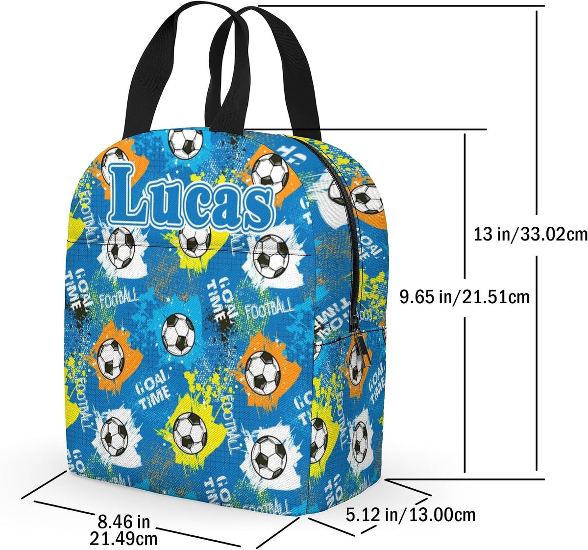 Custom Name Basketball Backpack Set for Boys,Personalized Bookbag with Lunch Box & Water Bottle for Travel School Camp, Ice Cream Drip Basketball School Bag Design, Back to School Gifts