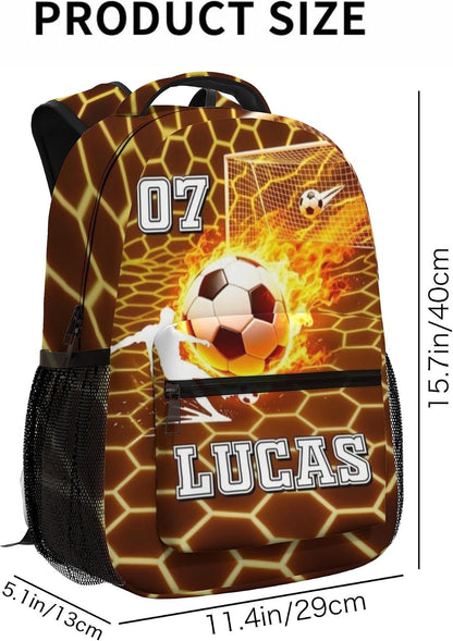 Custom Name Basketball Backpack Set for Boys,Personalized Bookbag with Lunch Box & Water Bottle for Travel School Camp, Ice Cream Drip Basketball School Bag Design, Back to School Gifts