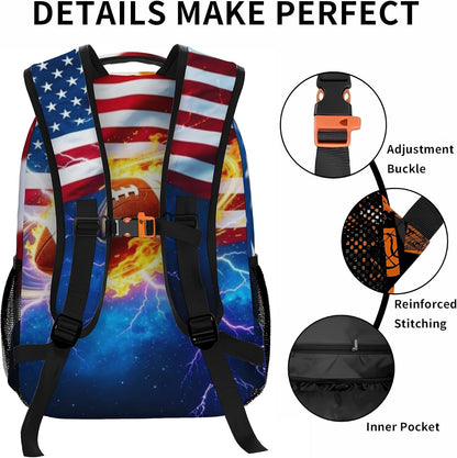 Custom Name Basketball Backpack Set for Boys,Personalized Bookbag with Lunch Box & Water Bottle for Travel School Camp, Ice Cream Drip Basketball School Bag Design, Back to School Gifts