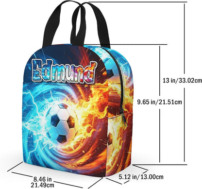 Custom Name Basketball Backpack Set for Boys,Personalized Bookbag with Lunch Box & Water Bottle for Travel School Camp, Ice Cream Drip Basketball School Bag Design, Back to School Gifts