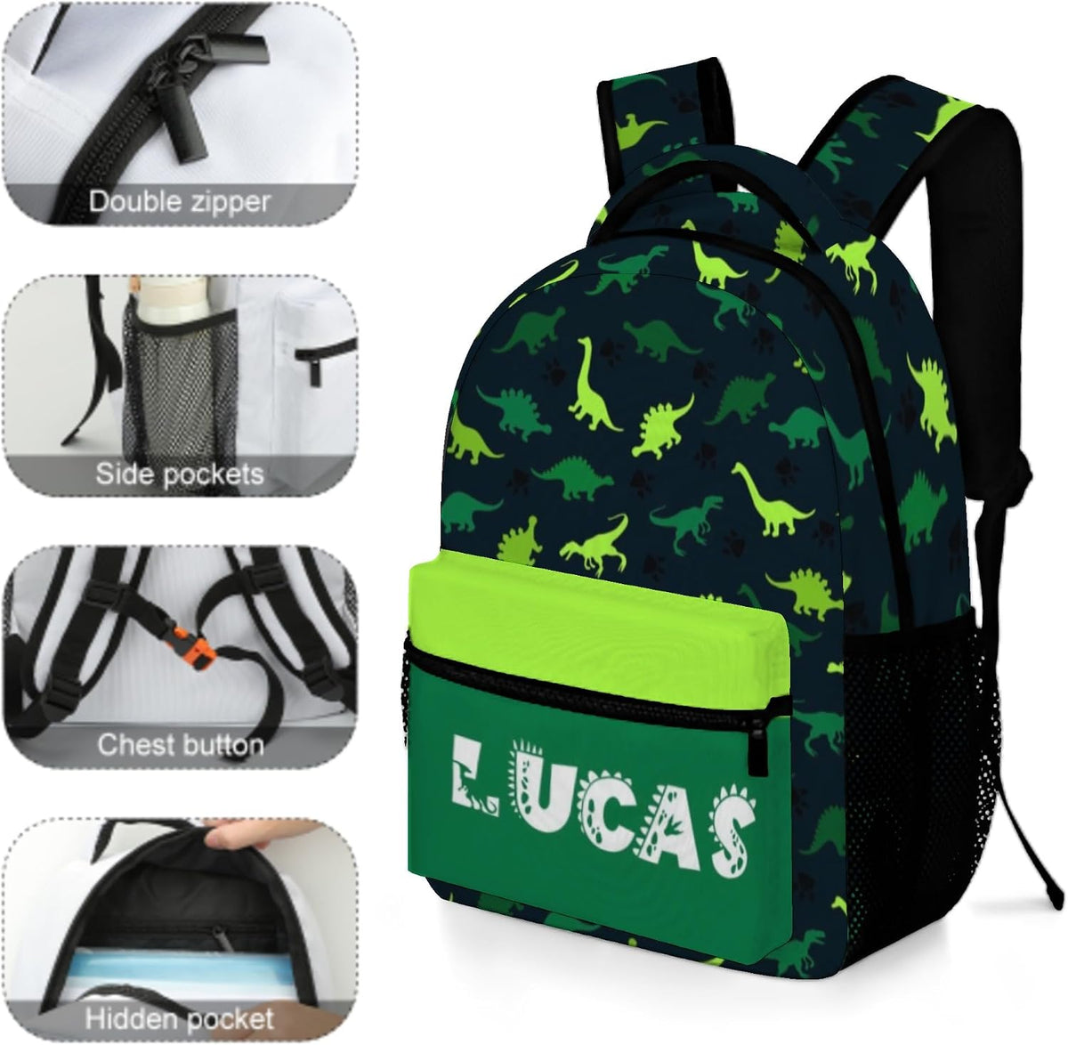 Custom Name Basketball Backpack Set for Boys,Personalized Bookbag with Lunch Box & Water Bottle for Travel School Camp, Ice Cream Drip Basketball School Bag Design, Back to School Gifts